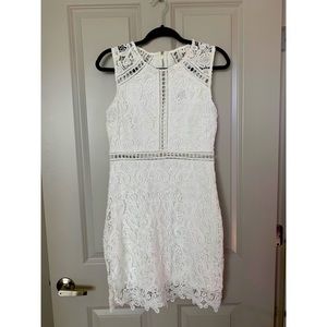 Lulus white crotchet lace dress!